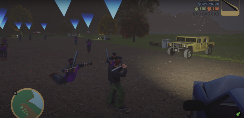 Baseball Bat Rumble with Southside Hoods Purple Nines