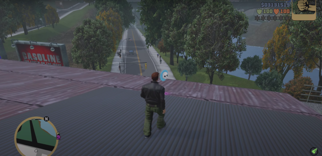Top of Warehouse Roofing Skull Icon Location Pike Creek