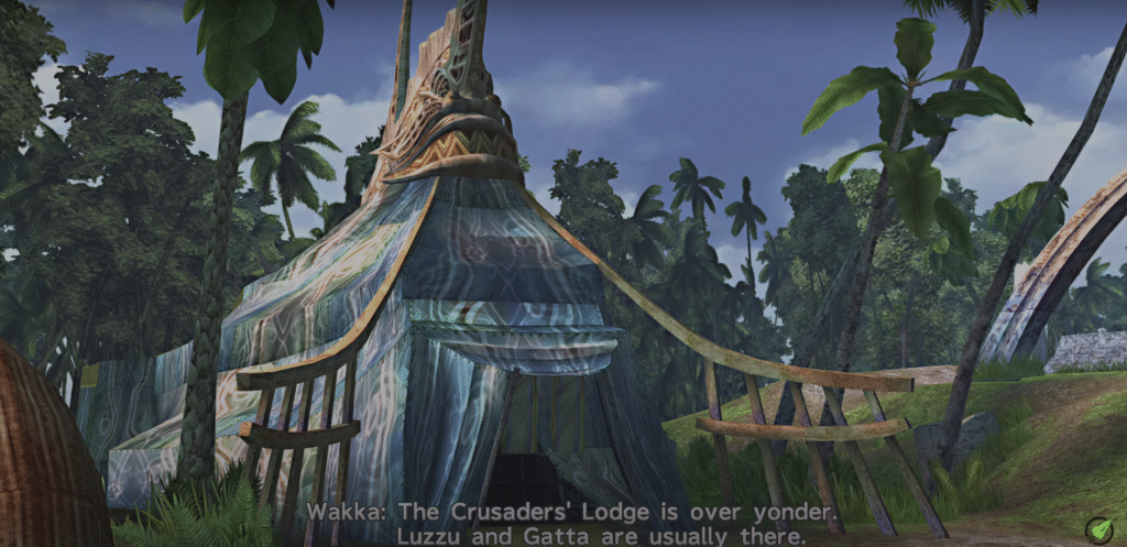 Outside of the Crusaders Lodge