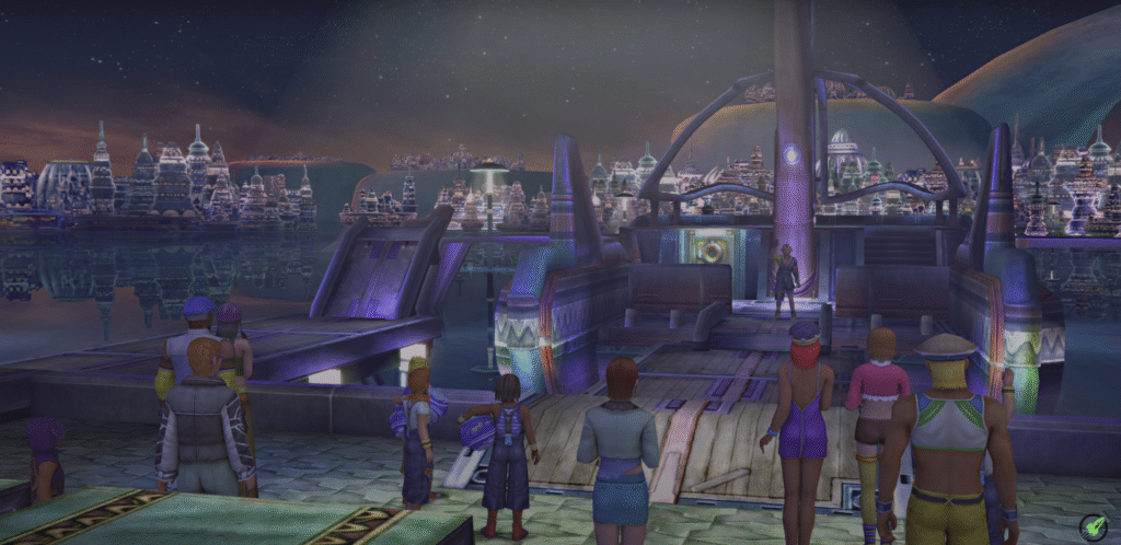 Fans with Tidus in Zanarkand City