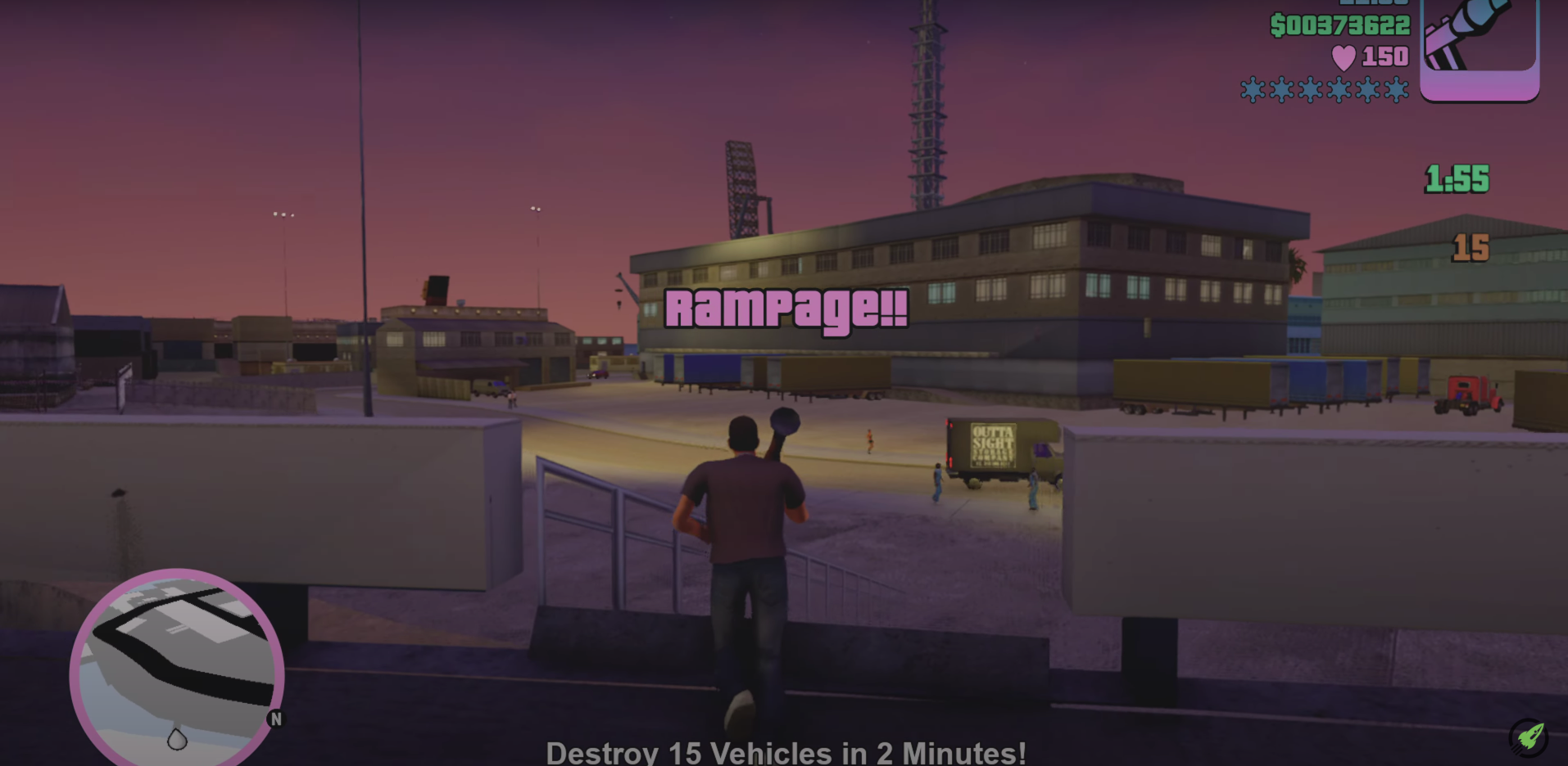 GTA Vice City Vice Port Rocket Launcher Rampage